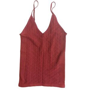 Intimately FP Rust Burnt Orange Cami Spaghetti Strap Top Xs S Ribbed